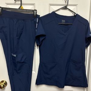 Med couture navy scrub set